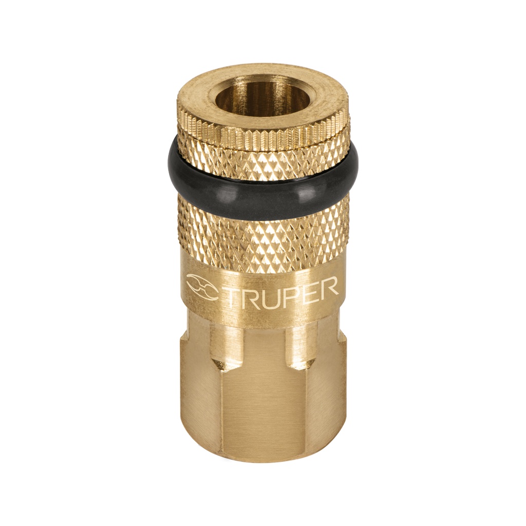 [19084] Acople de latón cuerda 1/4 NPT hembra, Truper