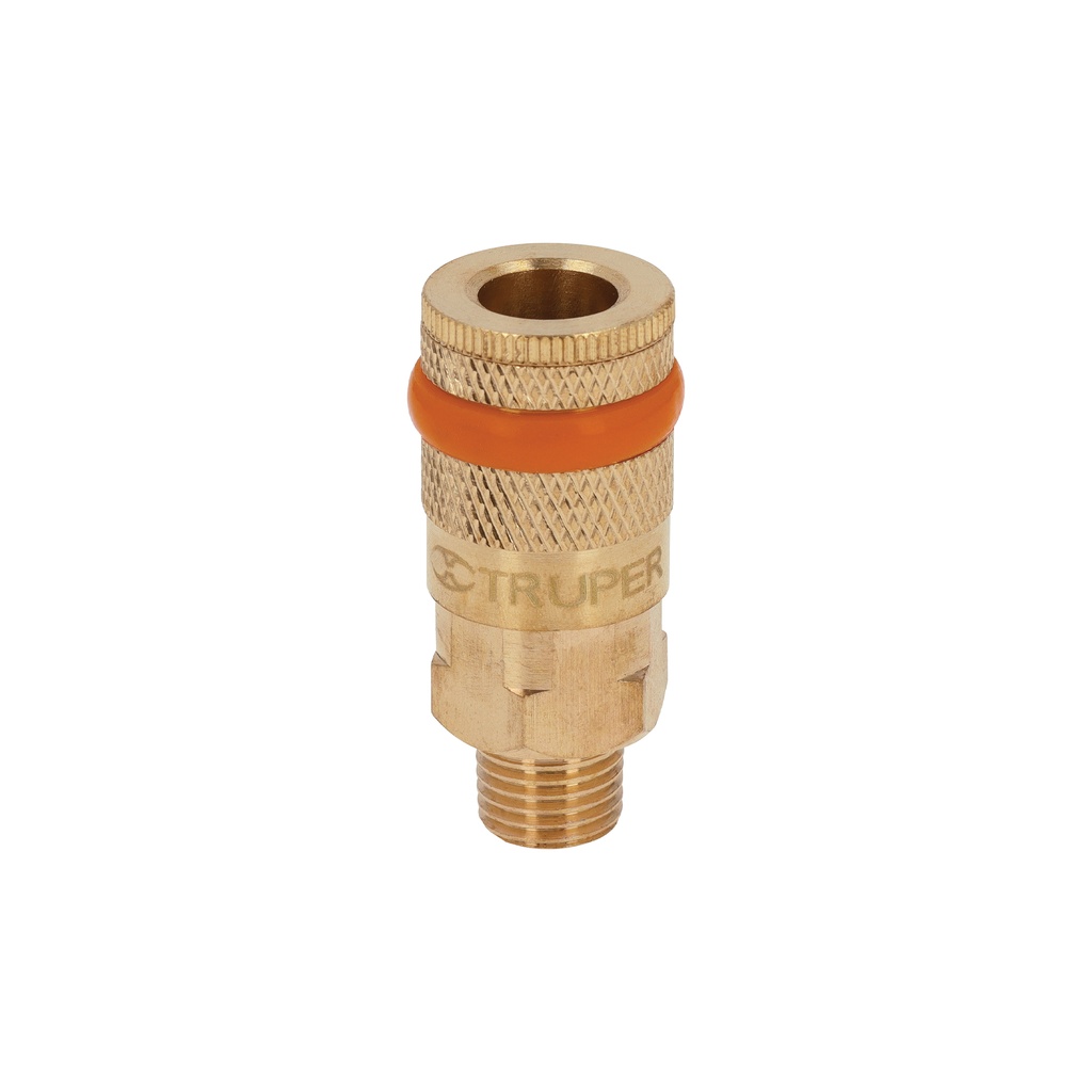 [19085] Acople de latón cuerda 1/4 NPT macho, Truper