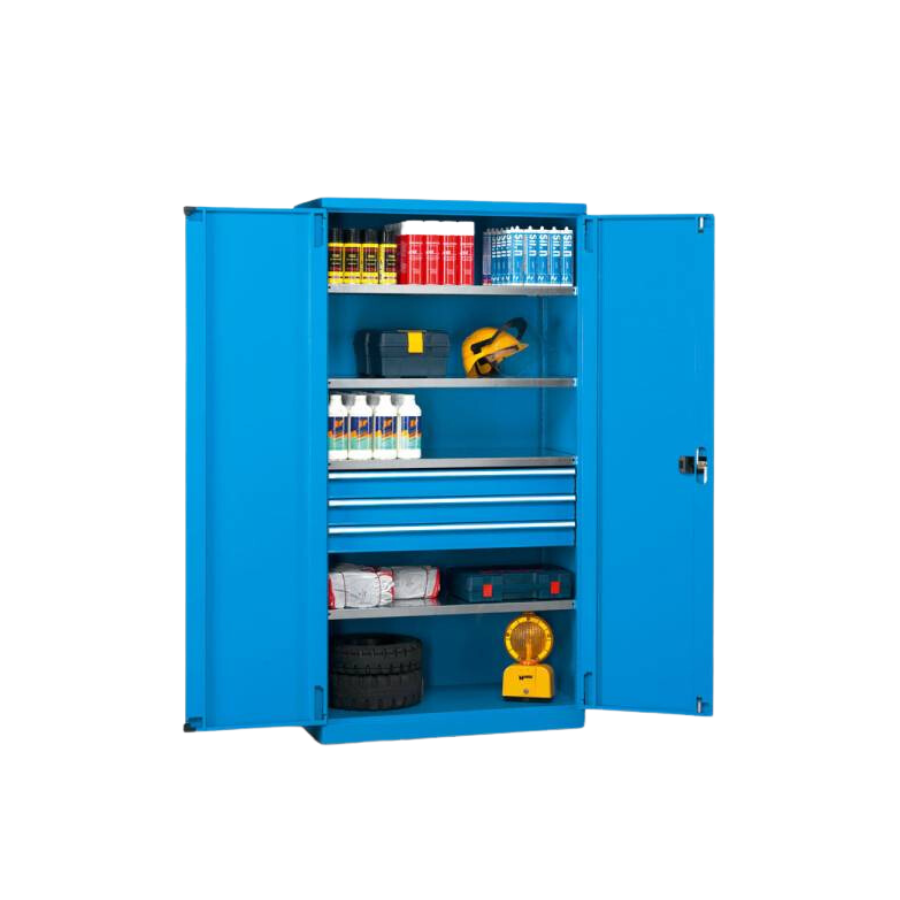 [FAA140002 04] Armario Azul | 1023x555x2000h C/3 cajones.  c/estantes, Storage Compat