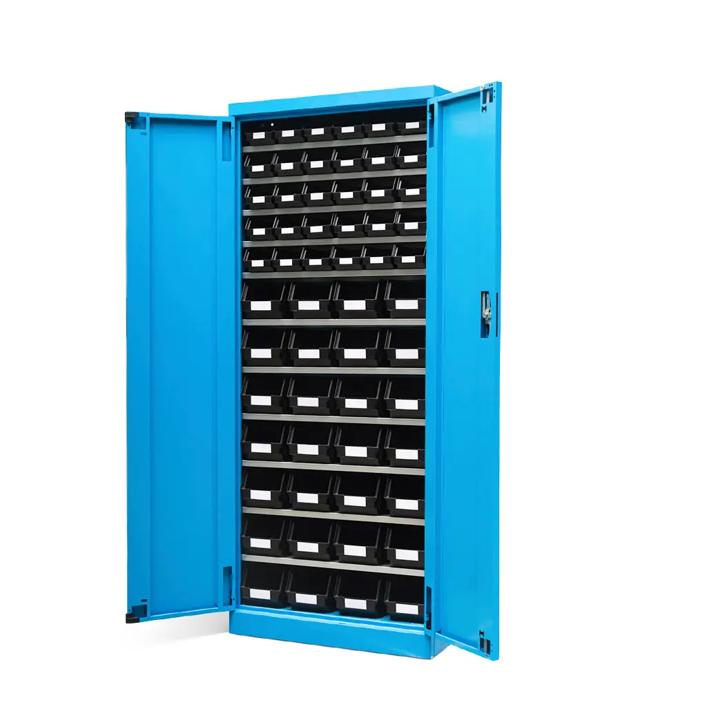 [FAK106654 04] Armario Metalico AZUL | 700x270x1655 c/puertas c/contenedores, Storage Compat