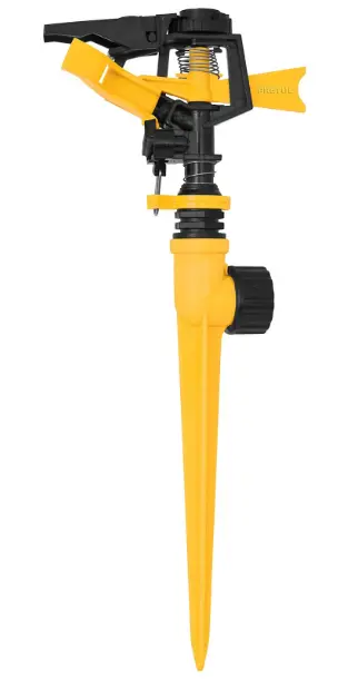 Aspersor plastico 1 via y estaca de 17 cm, Pretul