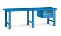 Banco work  AZUL | 2500x800 c/ 3 pies y cajonerax3, Storage Compat