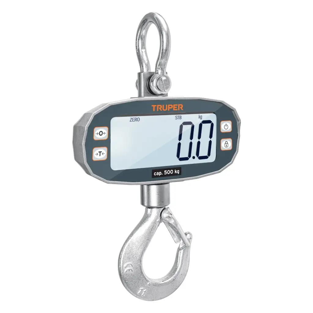 [102543] Báscula electrónica colgante, recargable, 500 kg, Truper