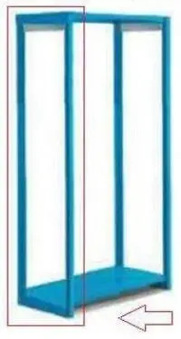 Bastidor uninorm | 400x1985 h.mm Azul, Storage Compat