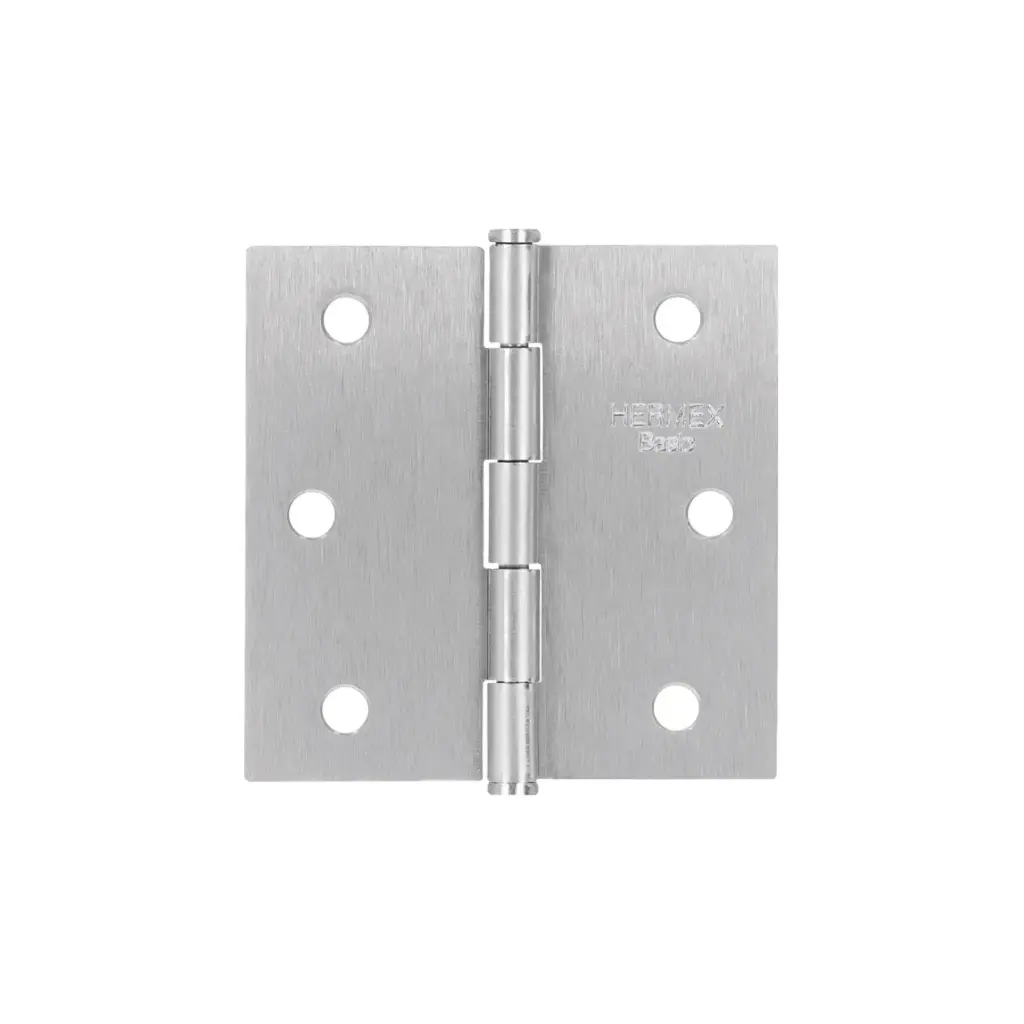 BC-253PP Bisagra cuadrada 2-1/2", satinado, cabeza plana, Truper Hermex Basic