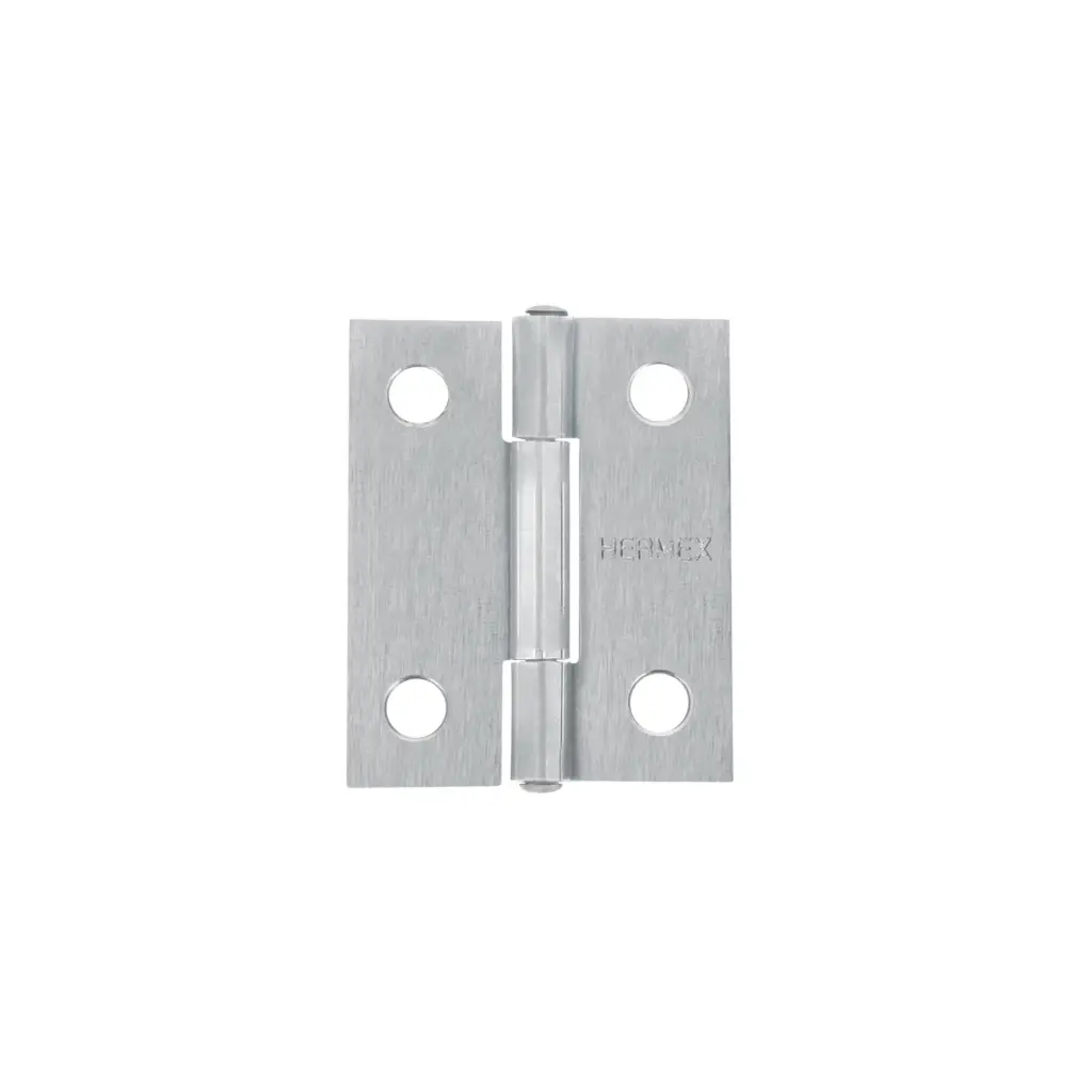 Bisagra rectangular 1-1/2", acero pulido, Hermex