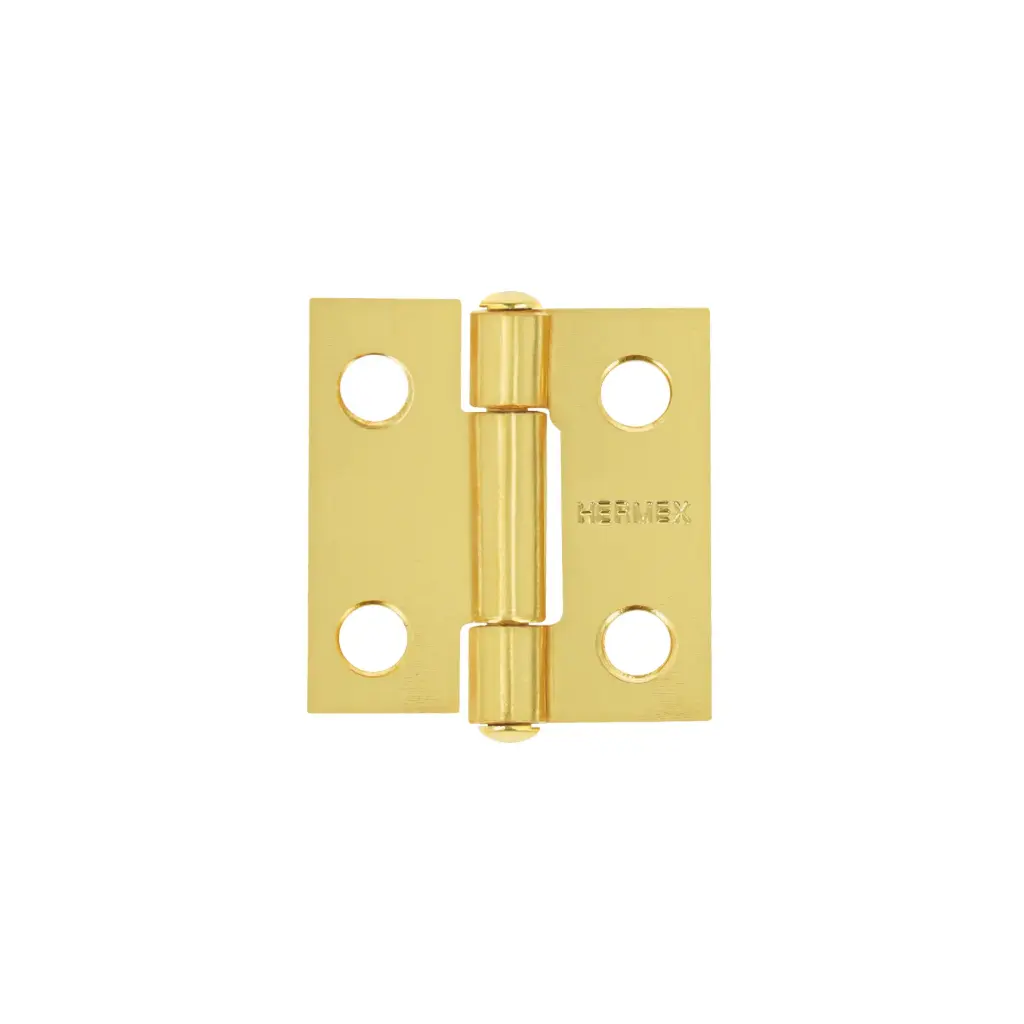 Bisagra rectangular 1", acero latonado, Hermex