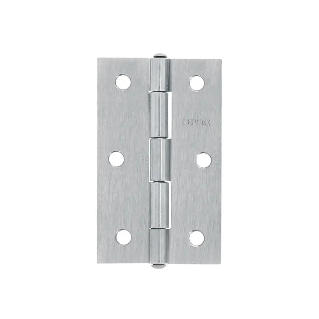 Bisagra rectangular 3-1/2", acero pulido, Hermex