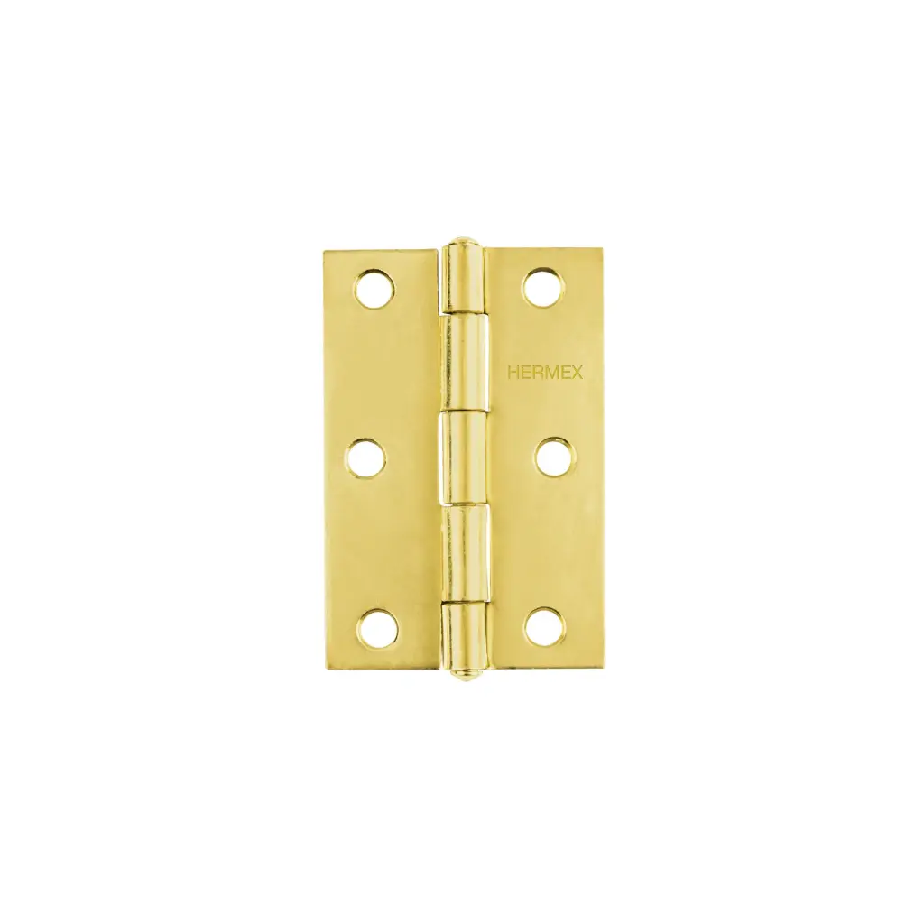 Bisagra rectangular 3", acero latonado, Hermex
