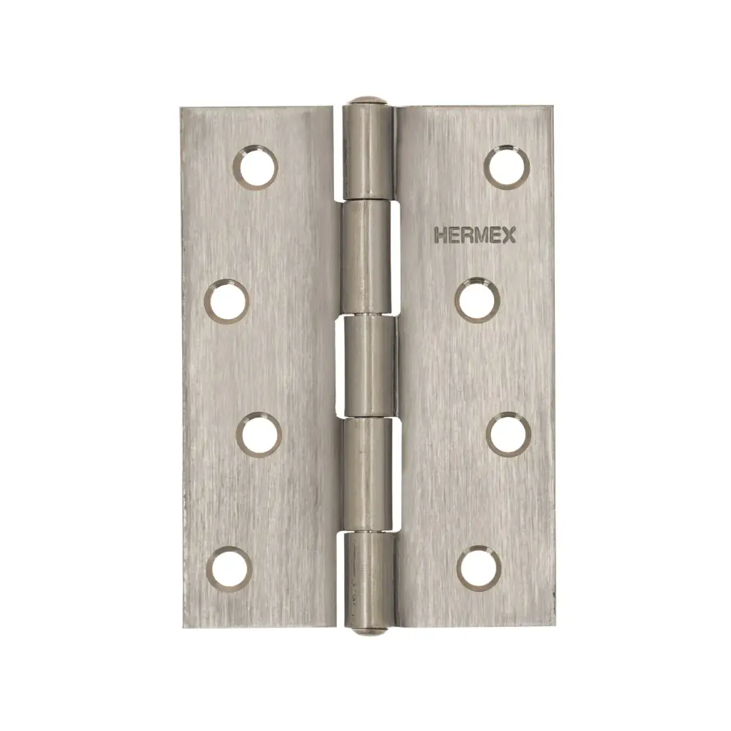 Bisagra rectangular 4", acero inoxidable, Hermex
