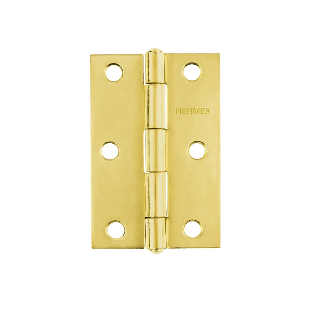 Bisagra rectangular 4", acero latonado, Hermex