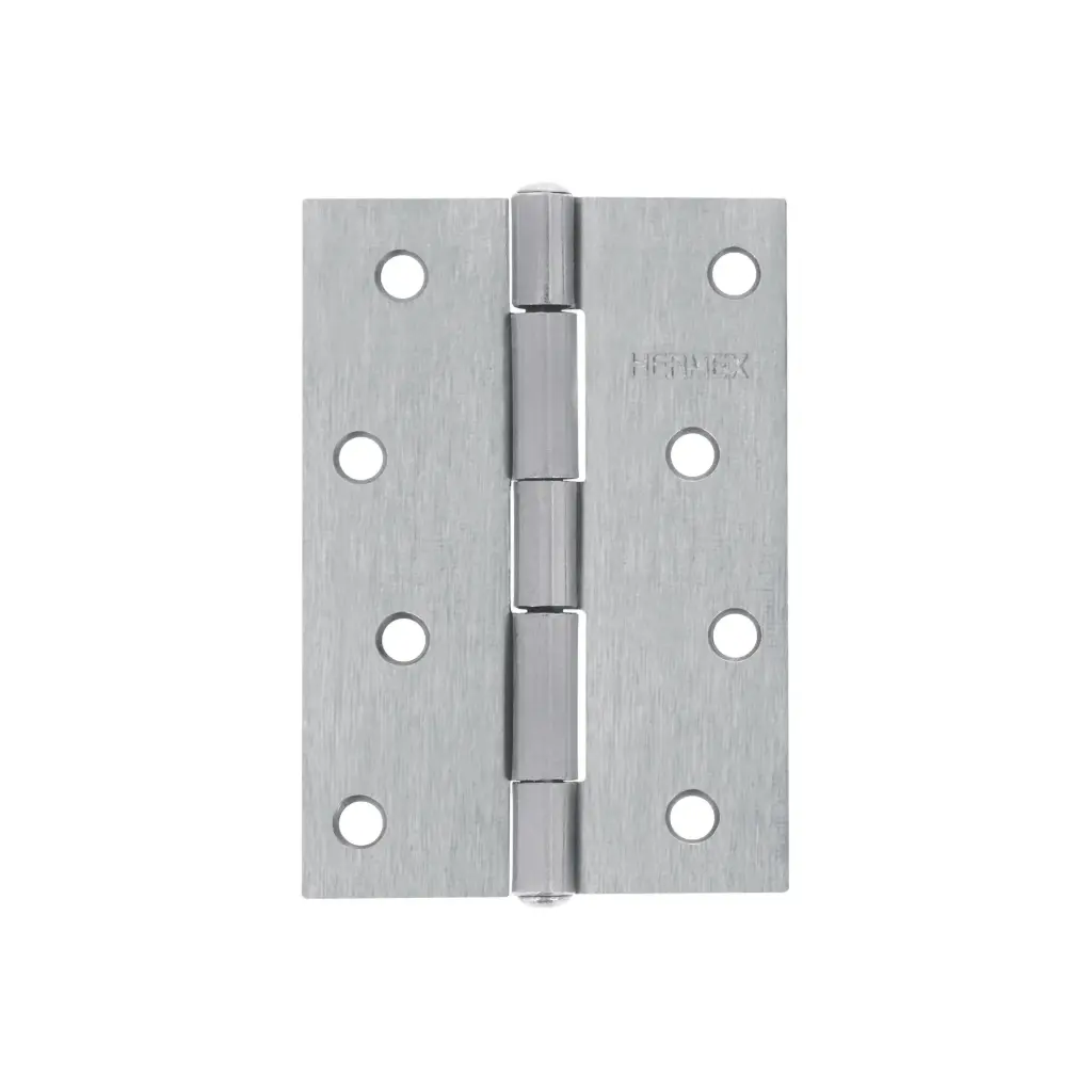 Bisagra rectangular 4", acero pulido, Hermex