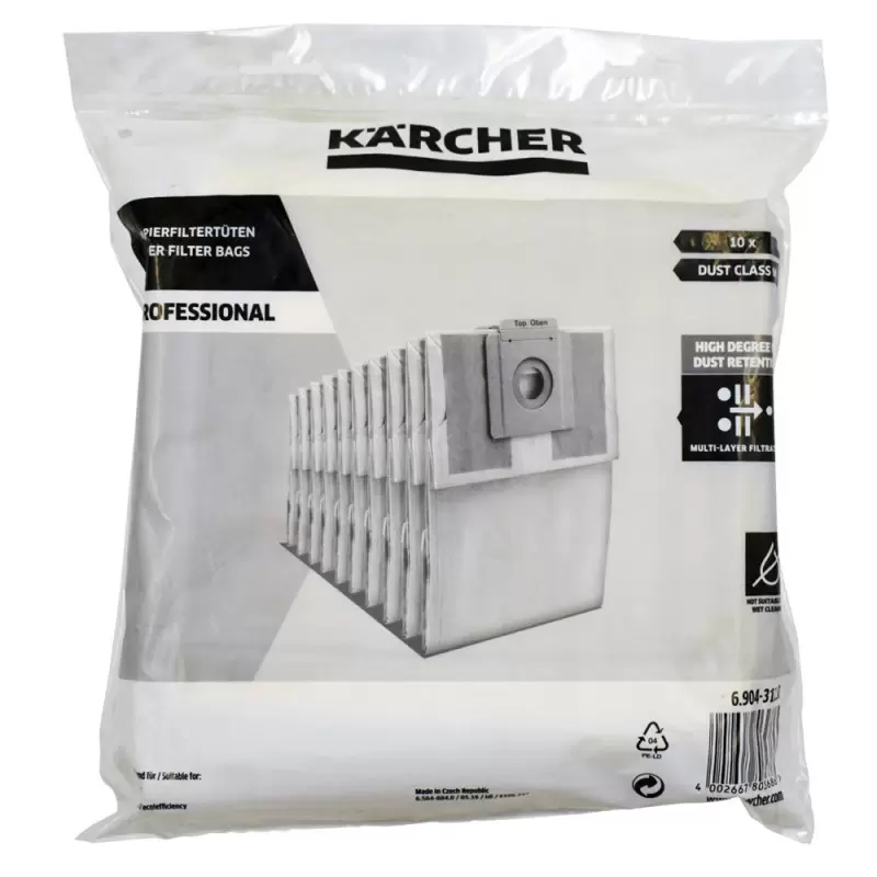 [6.904-312.0] Bolsa filtro papel - 10 unidades, Karcher