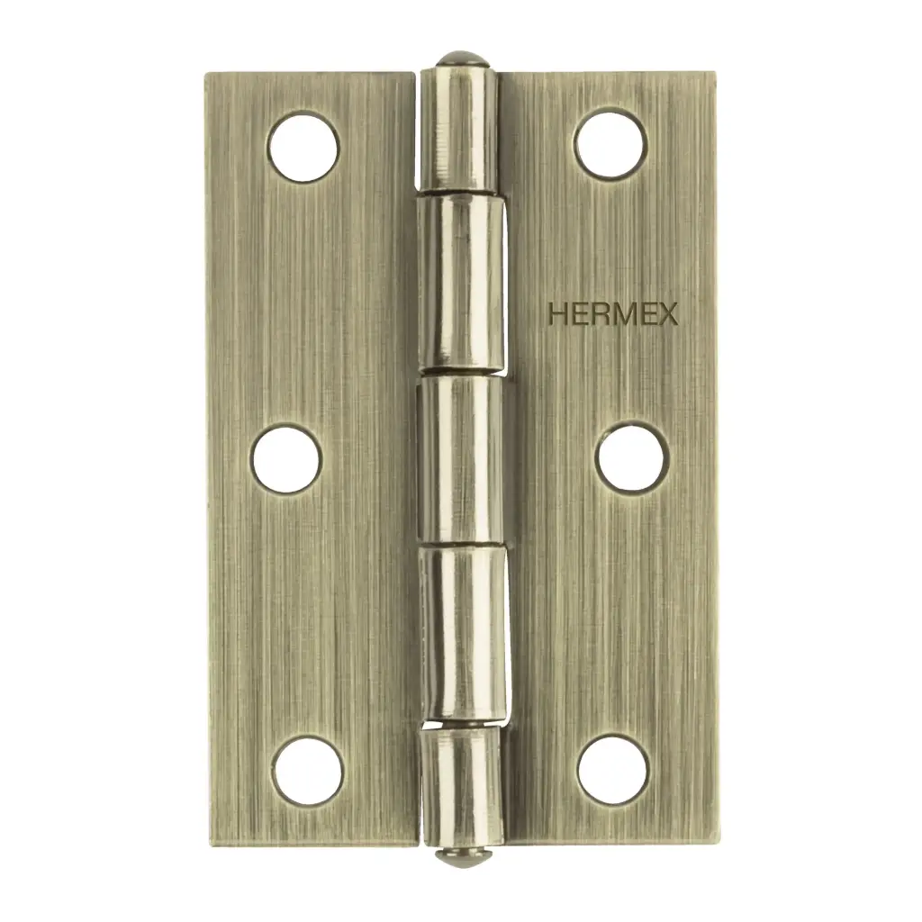 BR-102 Bisagra rectangular 1" latón antiguo, Truper Hermex