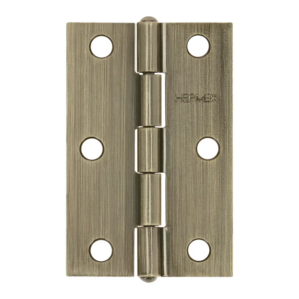 BR-252 Bisagra rectangular 2-1/2" latón antiguo, Truper Hermex
