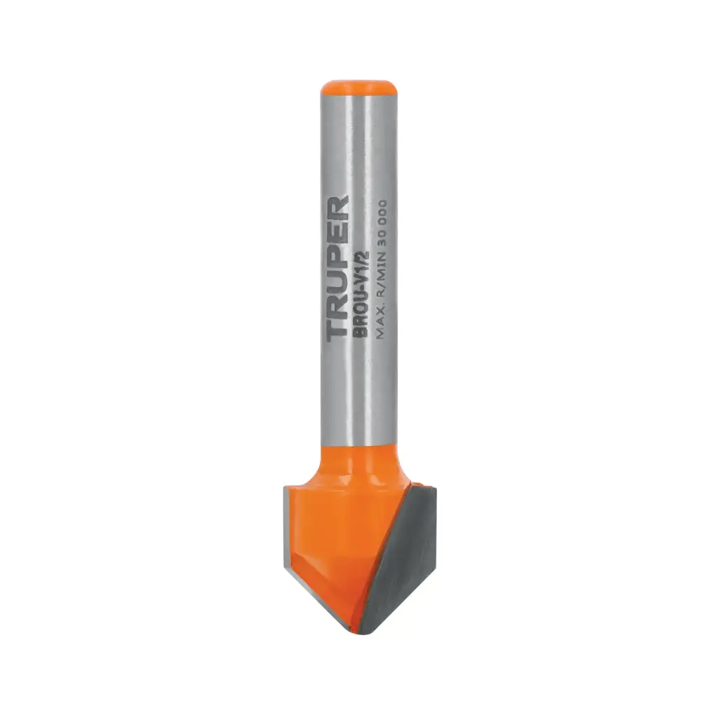 [11466] Broca para router en V, 1/2" x 17.4mm, Truper