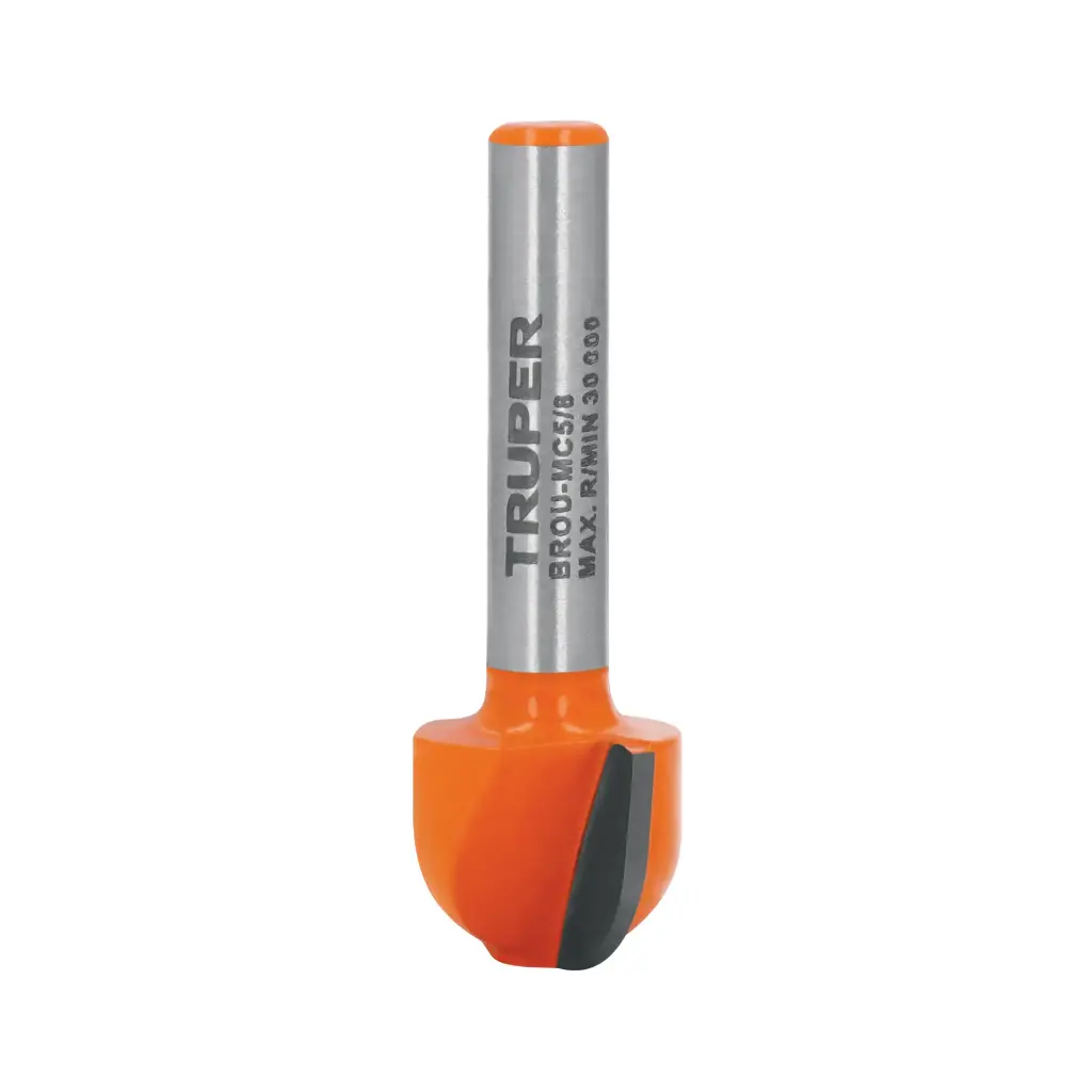 Broca para router, media caña, 5/8", Truper