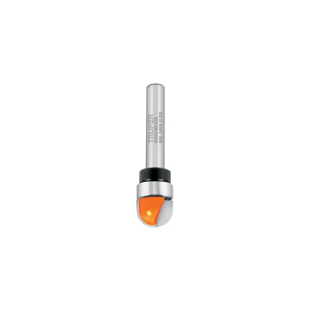 [11464] Broca para router media caña con rodaje 1/2" x 9.5mm, Truper