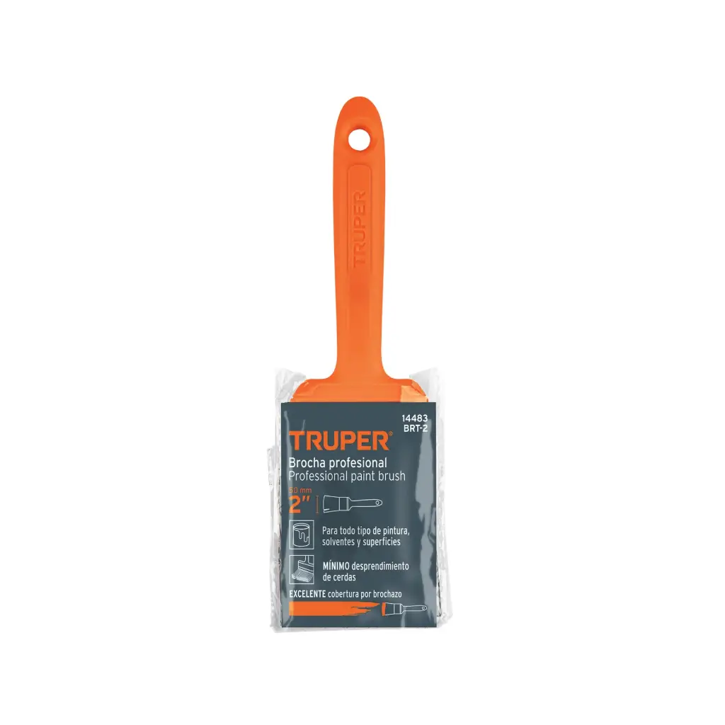 Brocha profesional mango plastico 100% cerda natural 2", Truper