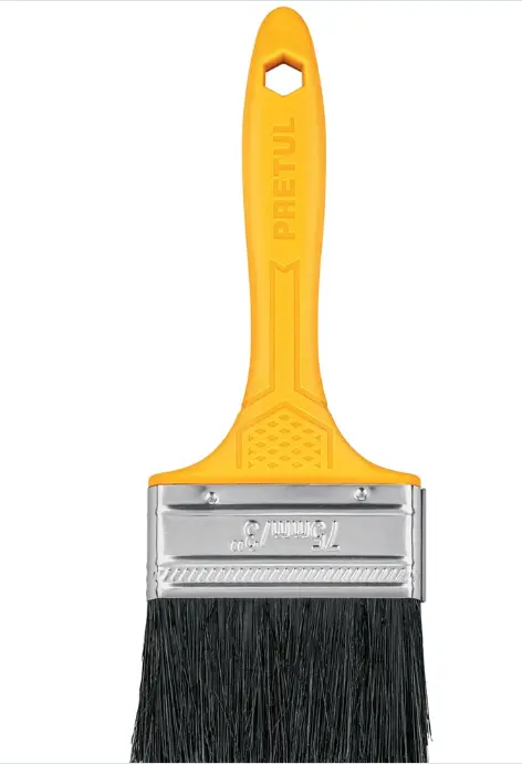 Brocha usos generales mango plastico 100% cerda natural  3", Pretul