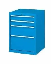 Cajonera azul de 4 cajones | Serie Work, Storage Compat