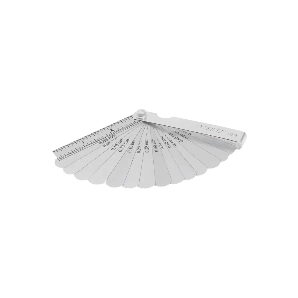 Calibrador de 15 hojas std / mm, Truper