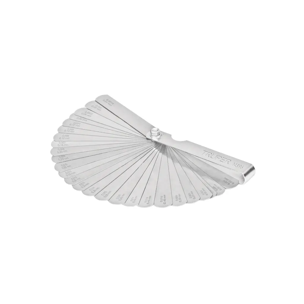 Calibrador de 26 hojas std / mm, Truper