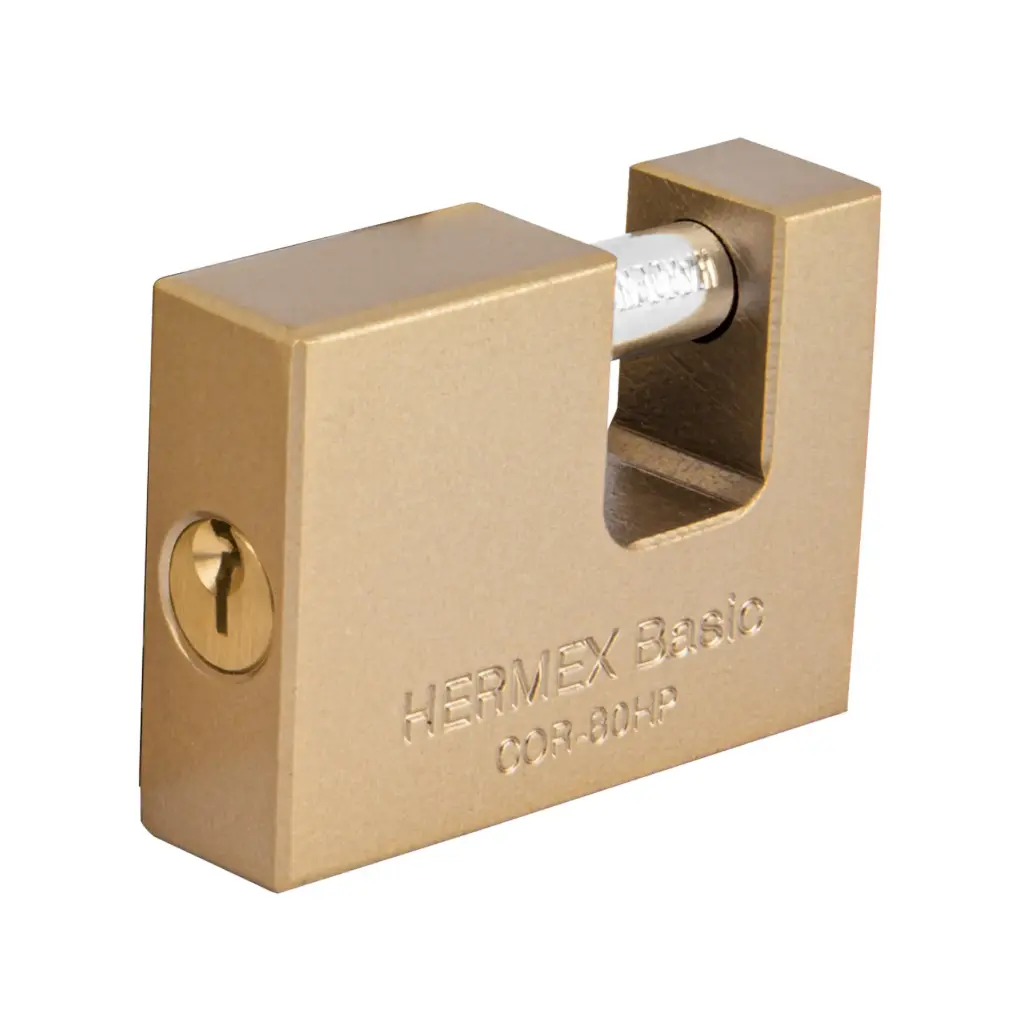[22517] Candado antipalanca 80 mm cuerpo de hierro, Hermex Basic