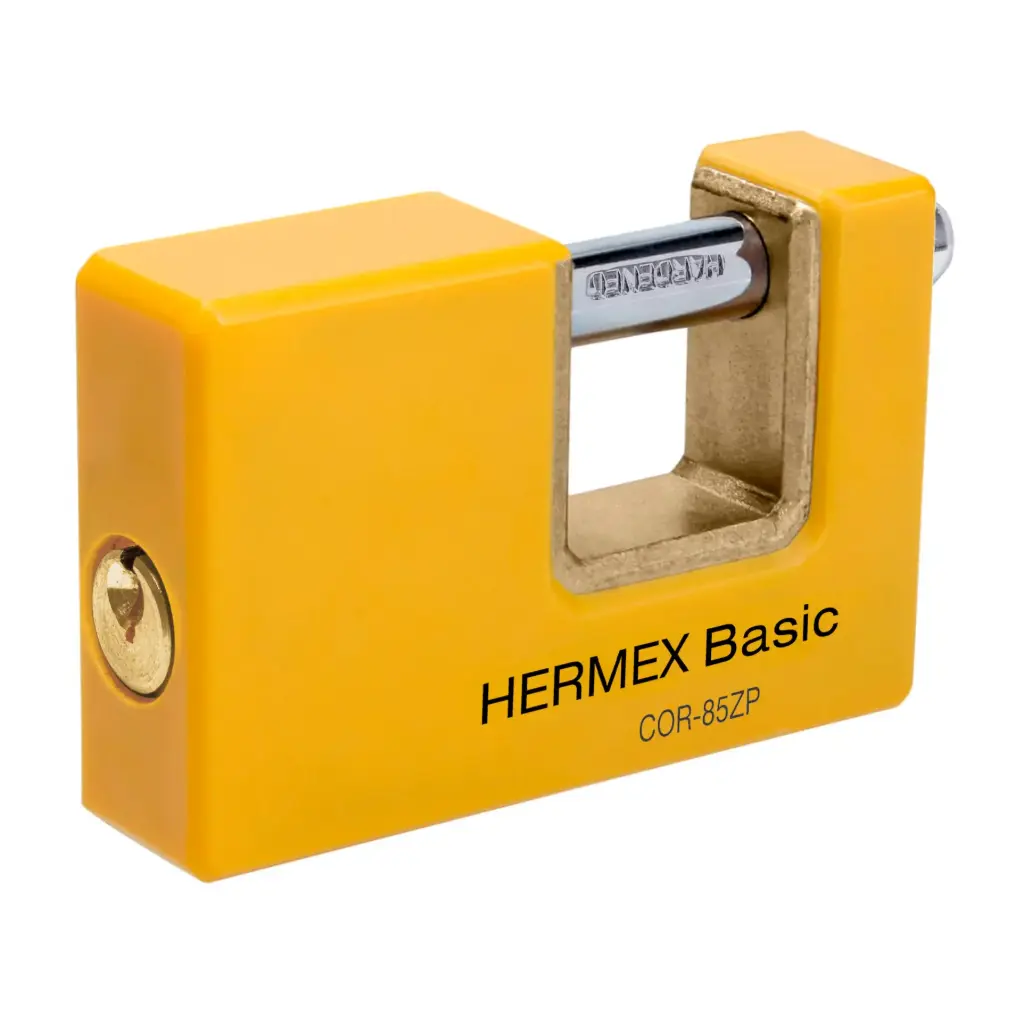 [27088] Candado antipalanca 85 mm cuerpo metálico, Hermex Basic