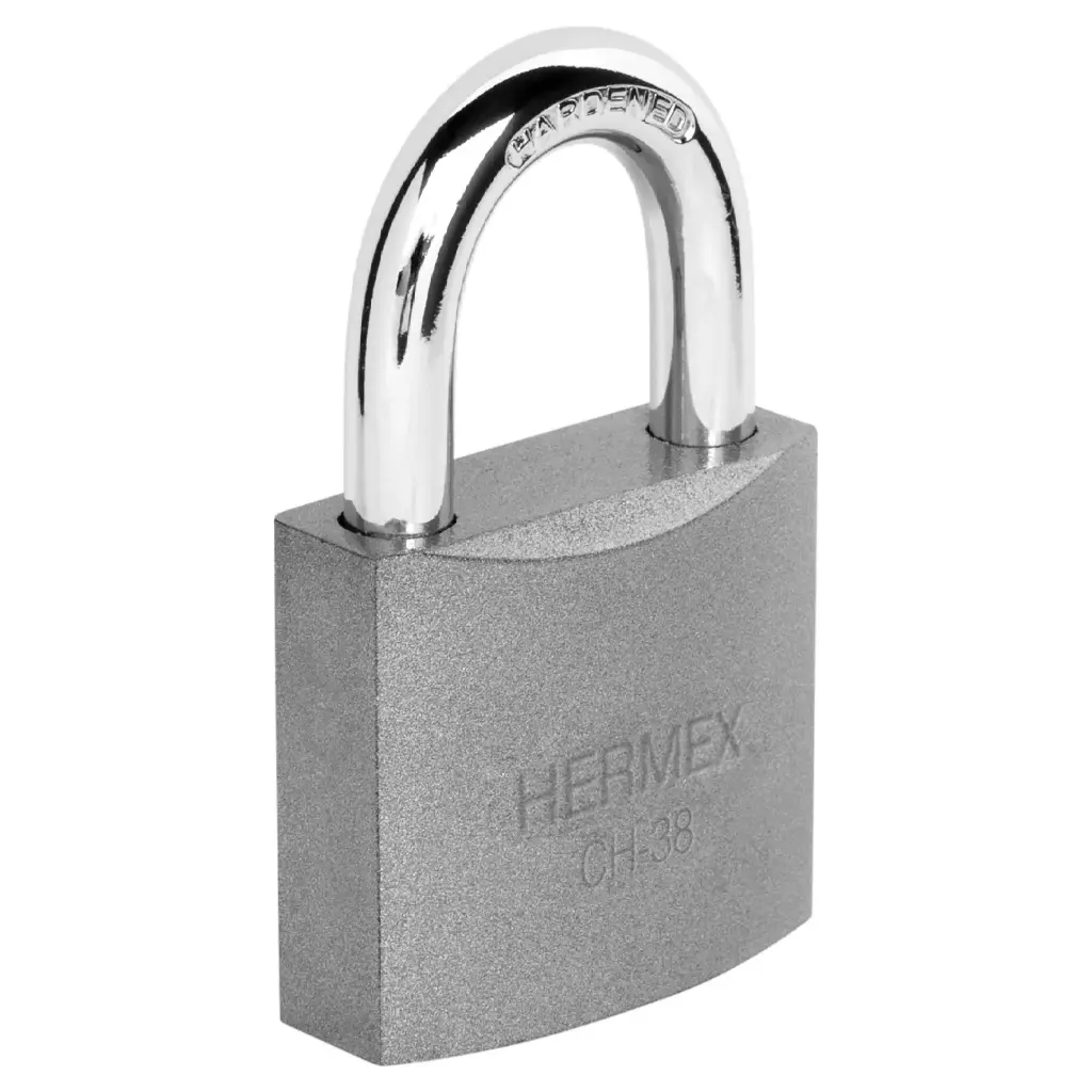 [43315] Candado de hierro 38 mm arco normal en caja, Hermex