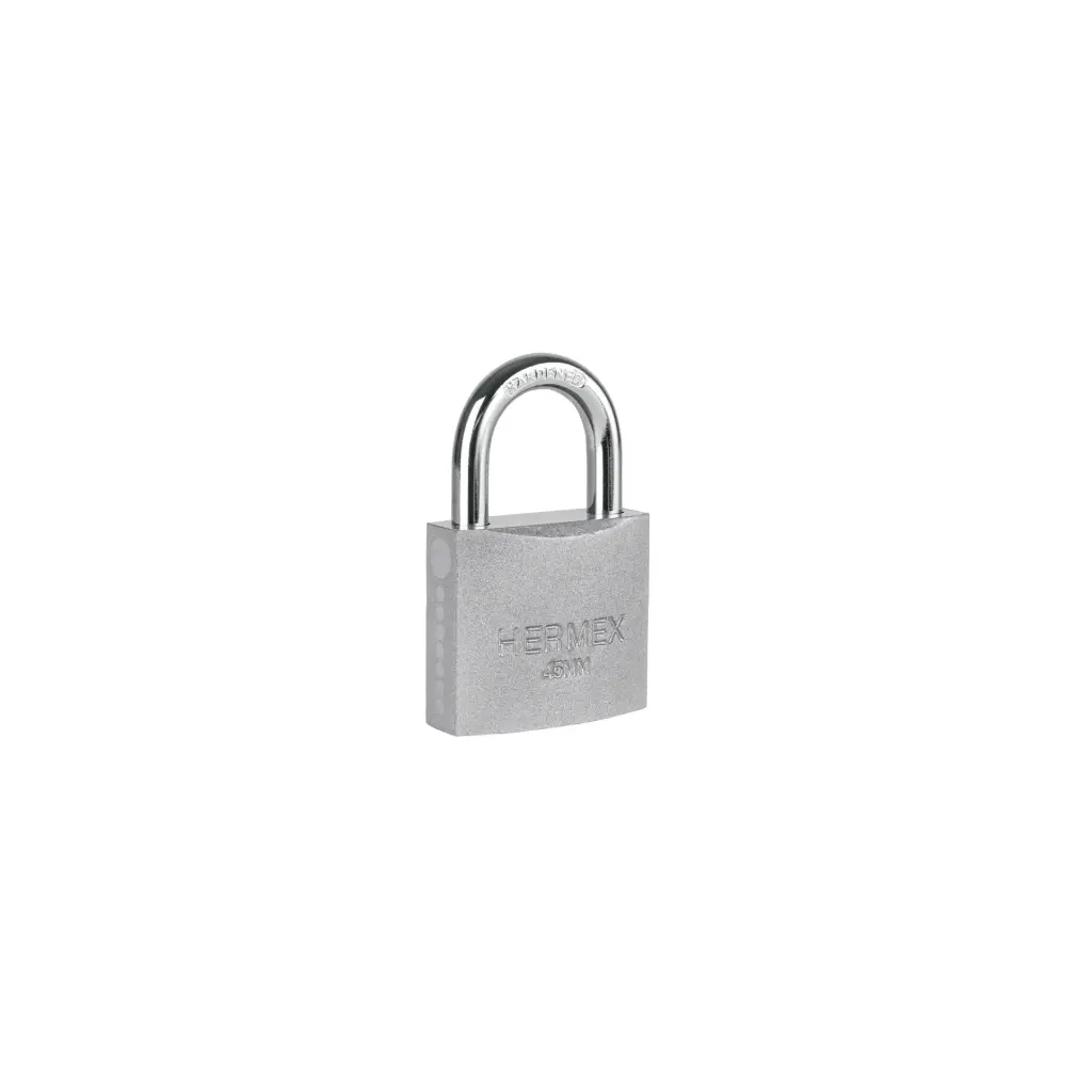 [43316] Candado de hierro 45 mm arco normal en caja, Hermex