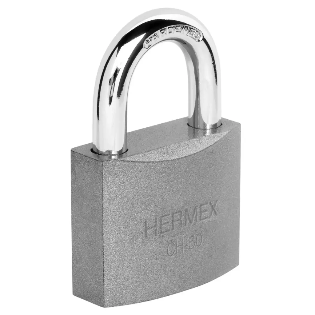 [43317] Candado de hierro 50 mm arco normal en caja, Hermex