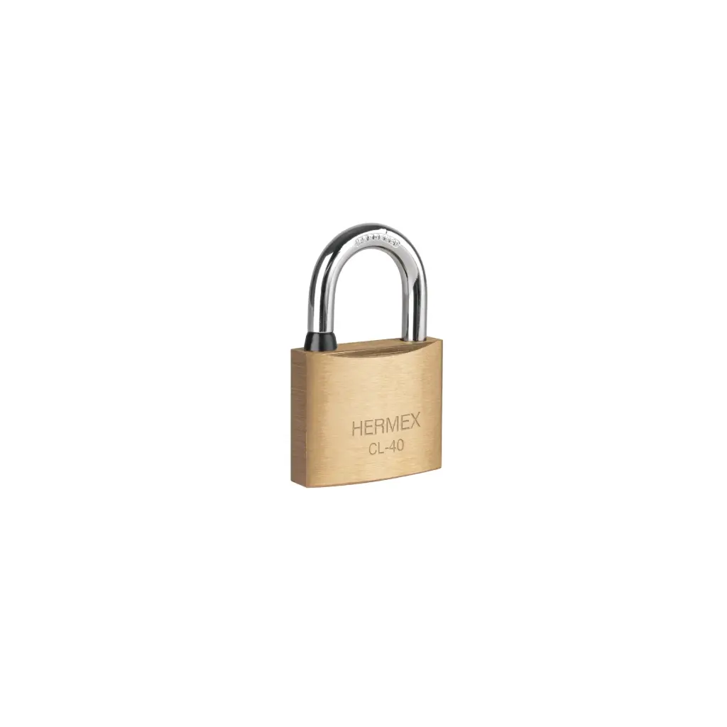[43428] Candado de latón 40 mm arco normal, en blíster, Hermex