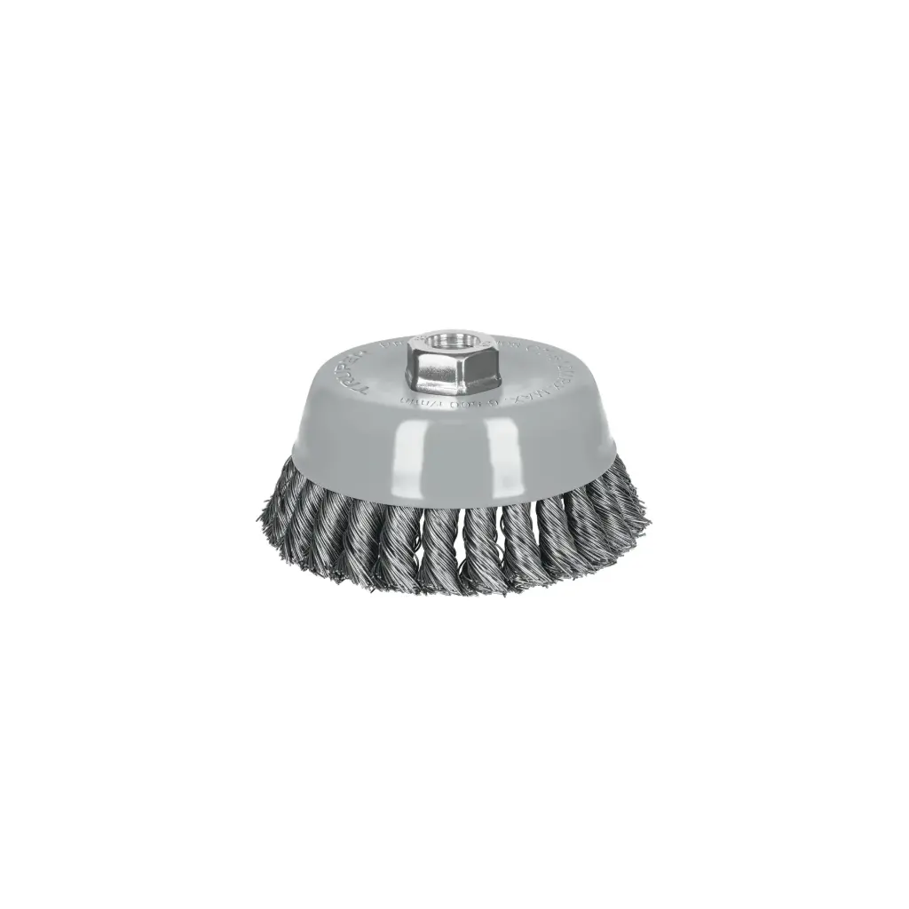 Carda de copa, alambre trenzado grueso , 5", Multi rosca, Truper