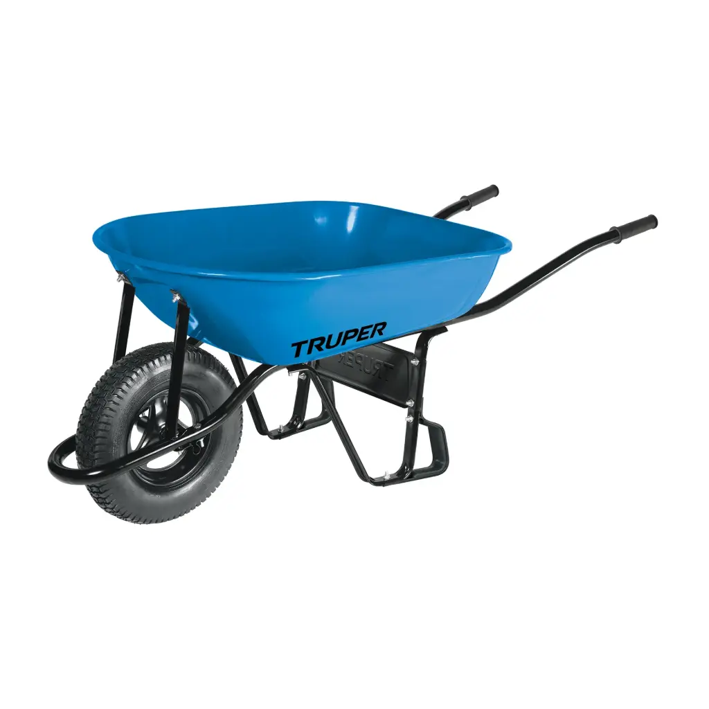 Carretilla 5.5 pies (80 litros) Llanta neumatica reforzada, Truper