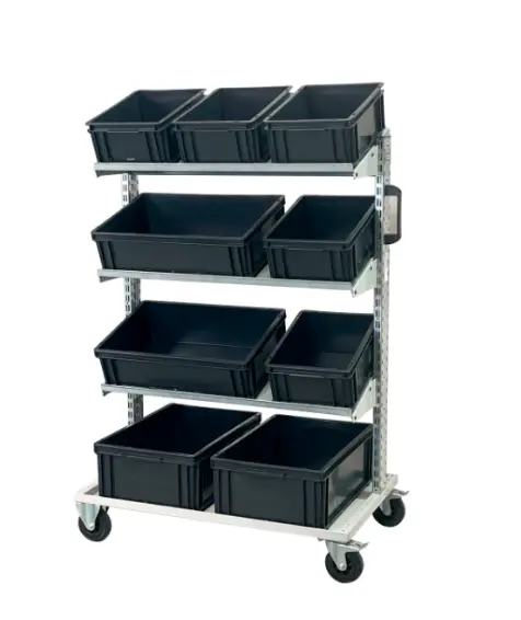 [FLBB1035352] Carro Unimod c/rueda, c/cont, 3 niveles 1023x613x1430h, Storage Compat