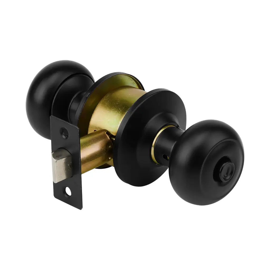 [47914] CEPO-62B Cerradura pomo, negro, oval, baño, Hermex
