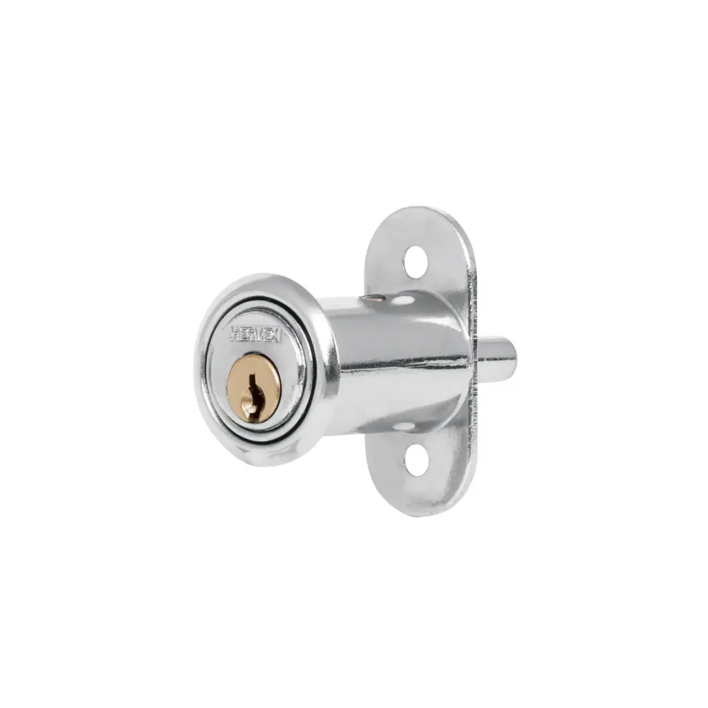 Cerraduras para mueble, tipo boton, modelo 20 - Cromo, Truper