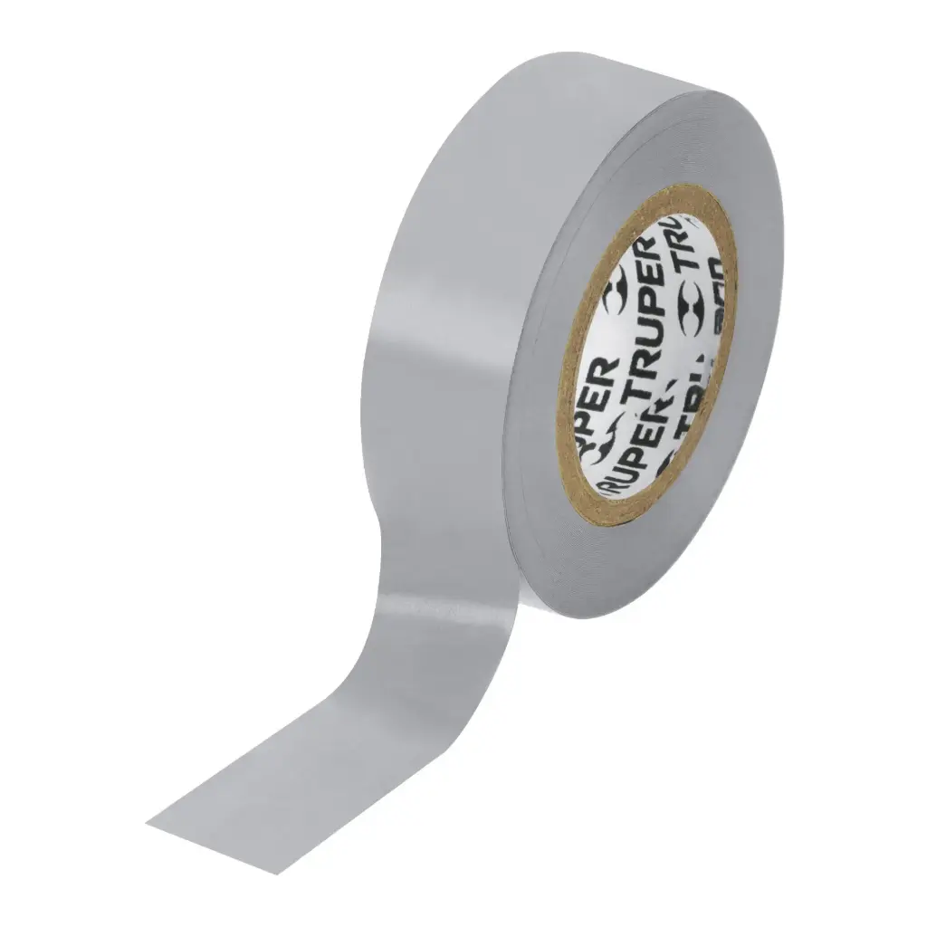 Cinta aislante, 9m x 19mm Gris, Truper