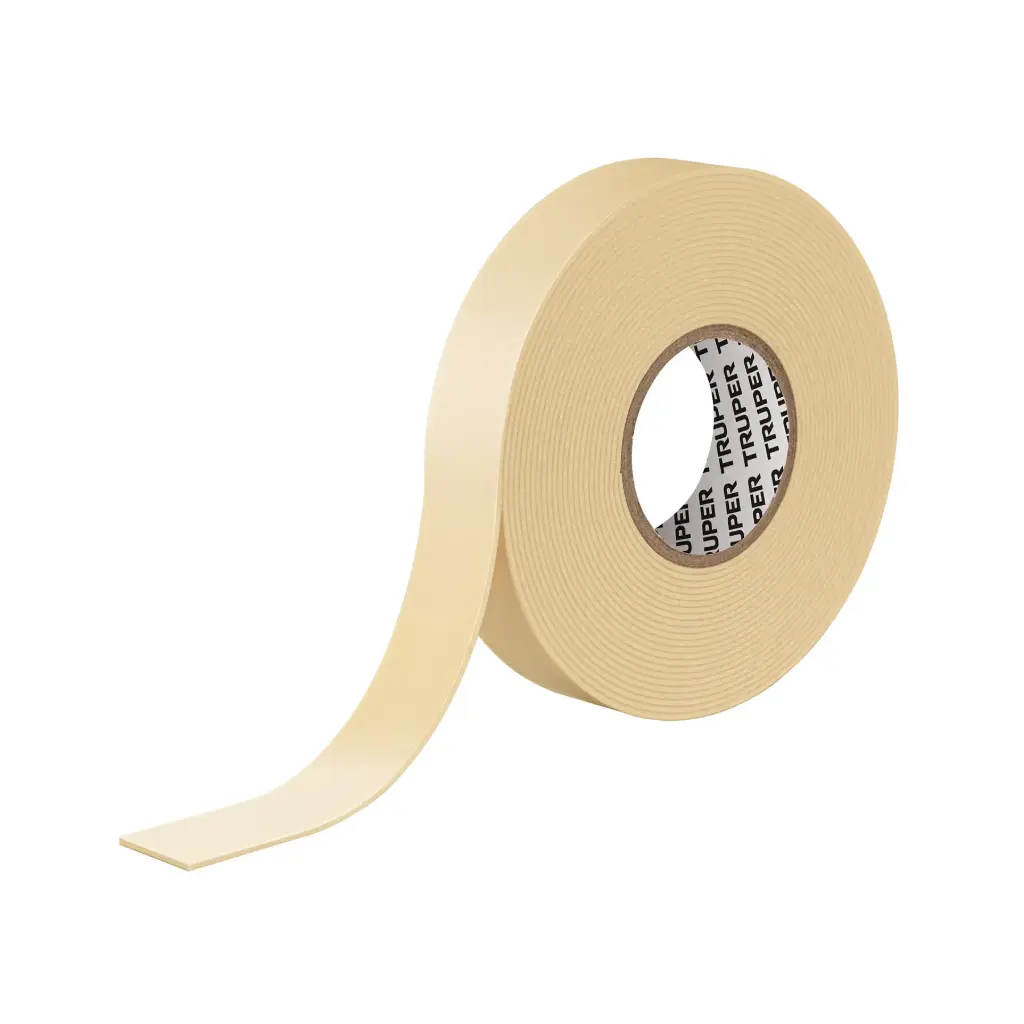 Cinta de montaje doble cara, ancho 19mm x 5m, Truper