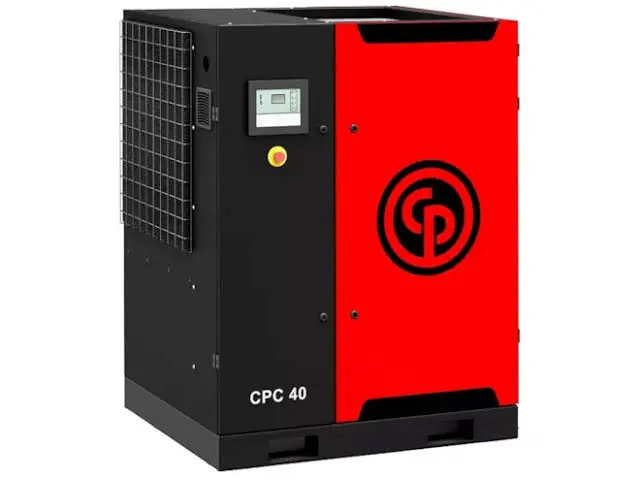 Compresor CPC 40 G 40 HP 193CFM 8,5/123,25 BAR/PSIG 460V 60Hz 5465 Caudal L/min No incluye Secador 16 L / 4.2 gal Capacidad de aceite, Chicago Pneumatic
