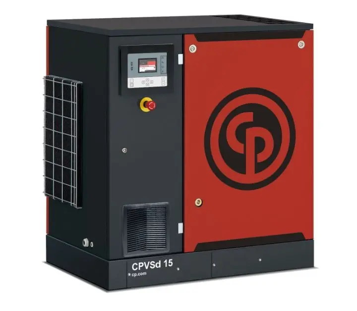 Compresor CPVSD 15 HP DRY TM 9 - 64CFM 188,5PSI 380-440V 60Hz 255 - 1812 Caudal L/min Incluye Secador 270(L) Capacidad tanque, Chicago Pneumatic