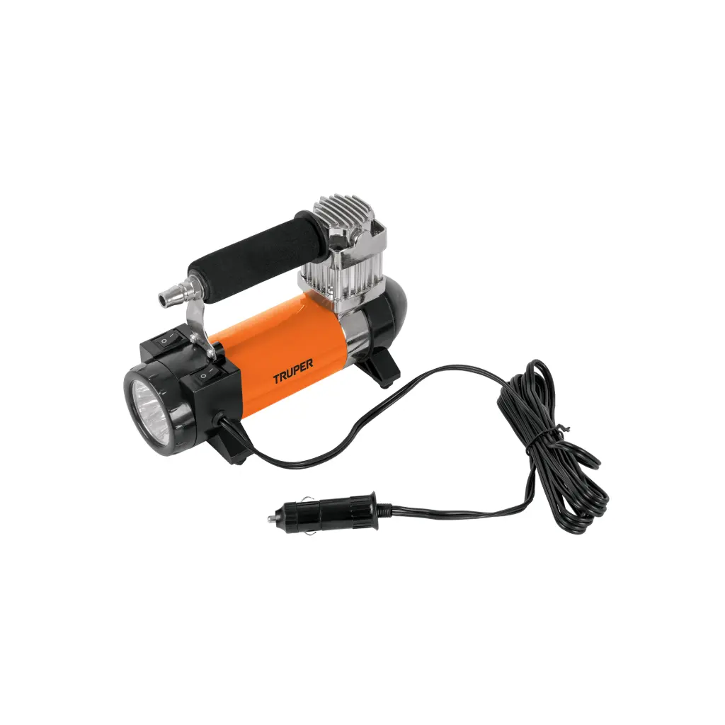 [19999] COMP-12 Compresor de aire 12 V portátil, para auto, incluye maletín