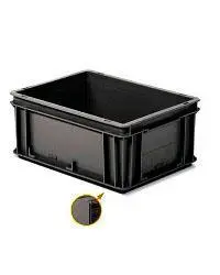 Contenedor negro - Serie Athena | 40x30x17cm M/C P/C F/C, Storage Compat