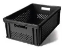[6422F 06] Contenedor negro - Serie Athena | 60x40x22cm M/A P/A F/A, Storage Compat
