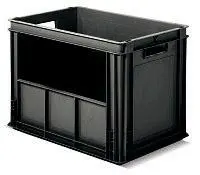 Contenedor negro - Serie Athena | 60x40x43cm UNA PARED ABI, Storage Compat