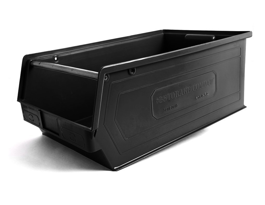 Contenedor Negro - Serie Zeus | 450/x300x200 c/trav, Storage Compat
