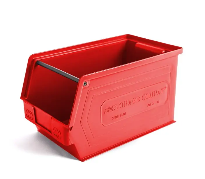 Contenedor Rojo - Serie Zeus | 300x200x200 mm, Storage Compat