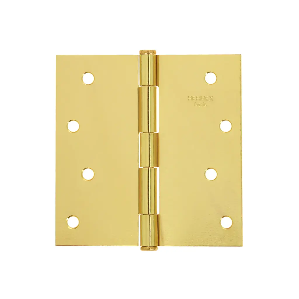 Cuadradas de acero, cabeza plana, capuchina, dorado en caja (Bisagra) 4", Truper