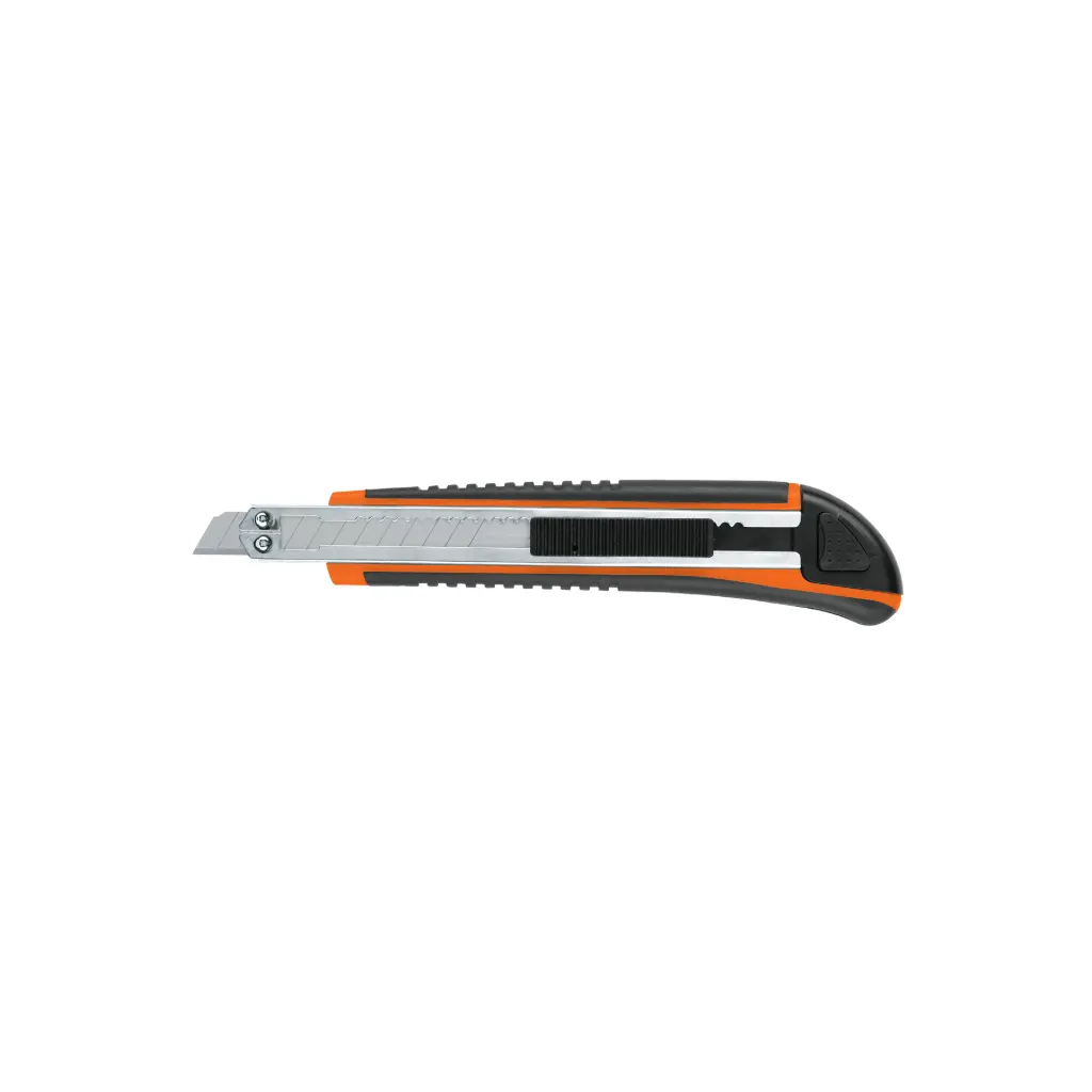 Cutter con alma metalica y grip, trabajo pesado x 9mm, Truper